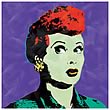 I Love Lucy Pop Art Purple Canvas Print